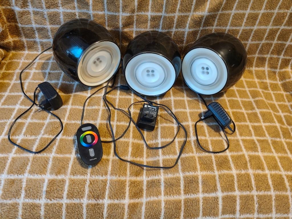 Philips Living Colours kleurenlamp Gen1 met remote - werkend, Kunststof, Gebruikt, Modern kleur Led, Ophalen of Verzenden