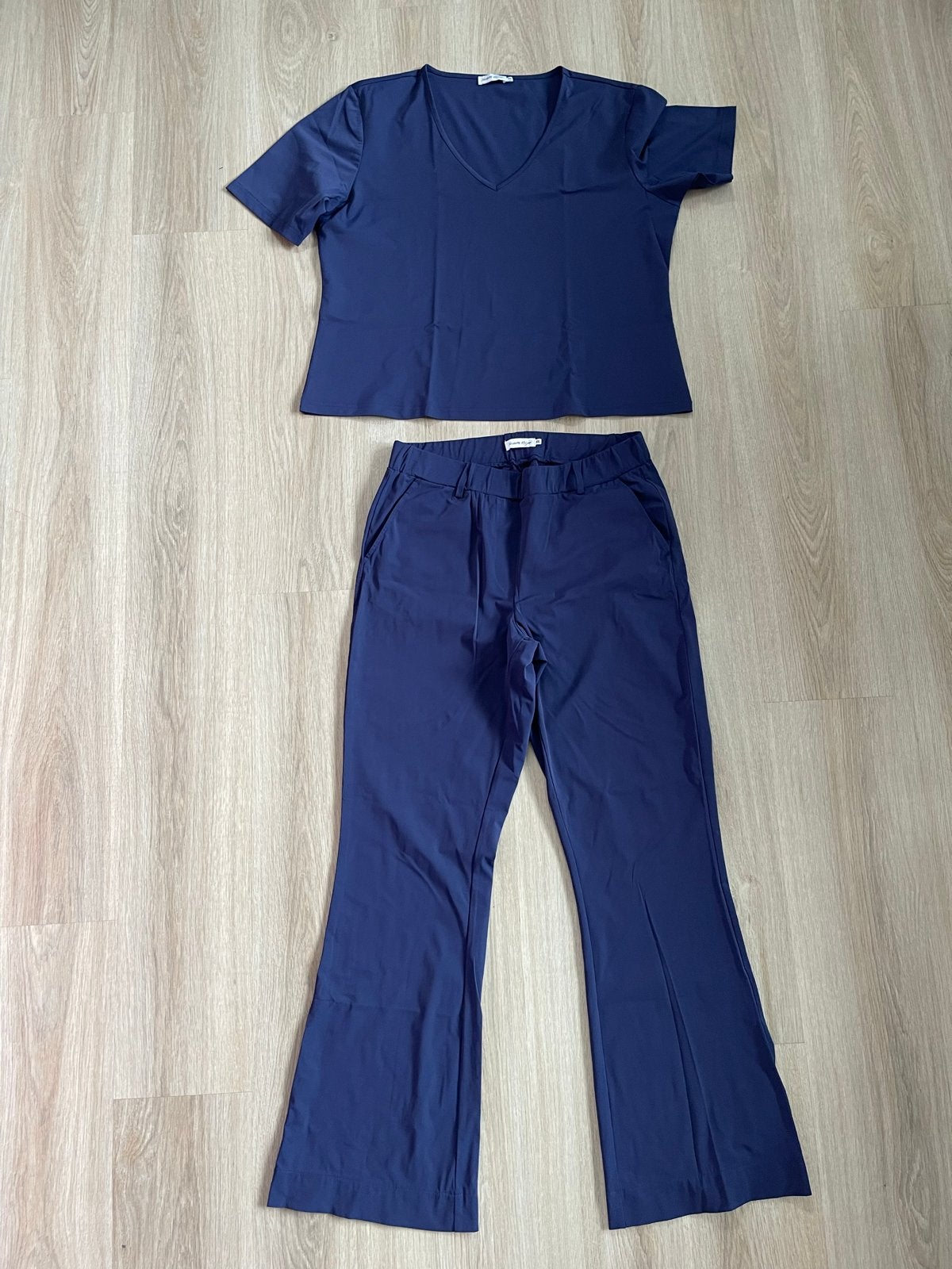 Nicolette Kluijver travelstof set maat XXL, Blauw, Maat 46/48 (XL) of groter, Ophalen of Verzenden, Zo goed als nieuw