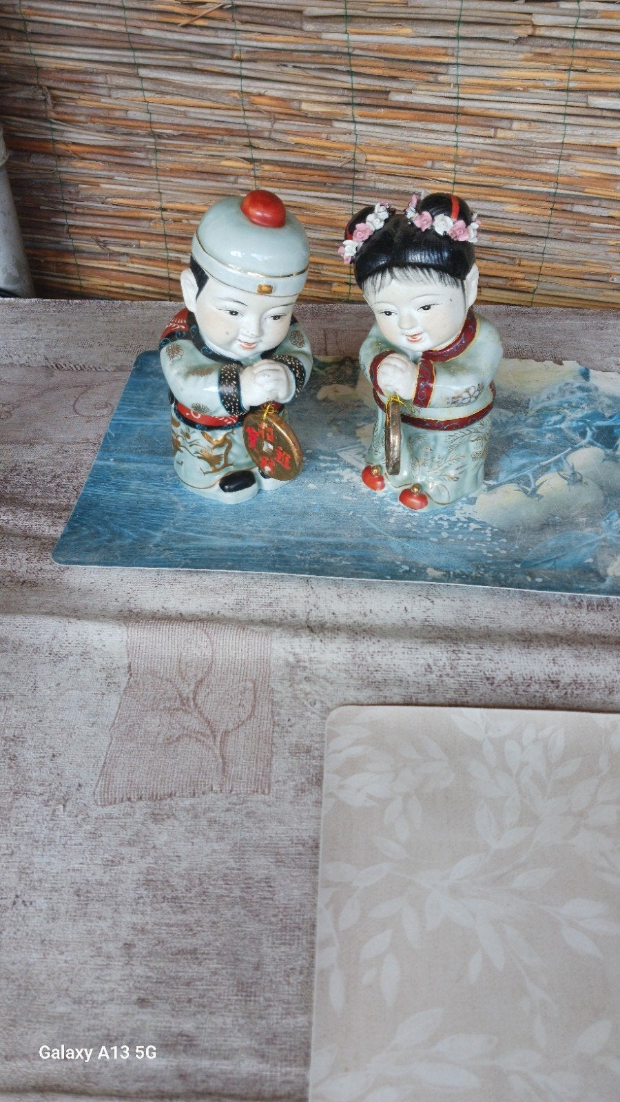 Decoratieve beeldjes: Chinees jongen en meisje, Verzamelen, Beelden en Beeldjes, Ophalen of Verzenden, Gebruikt, Mens