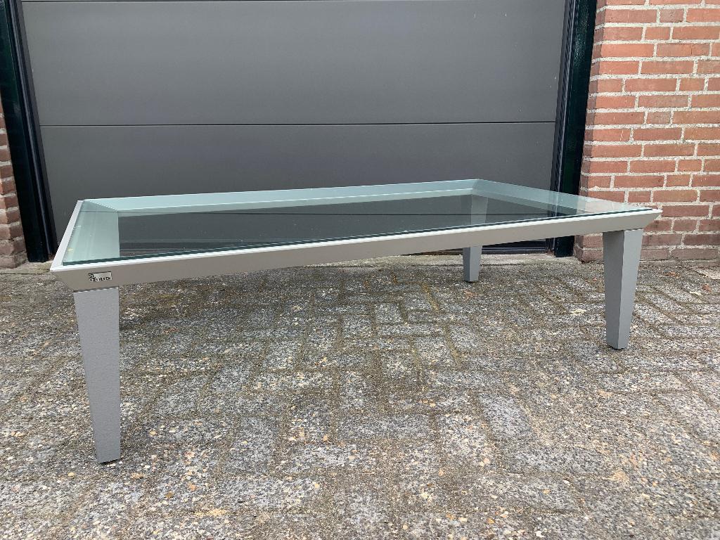 Leolux salontafel model Polygon, Ophalen, Zo goed als nieuw, Modern, Glas