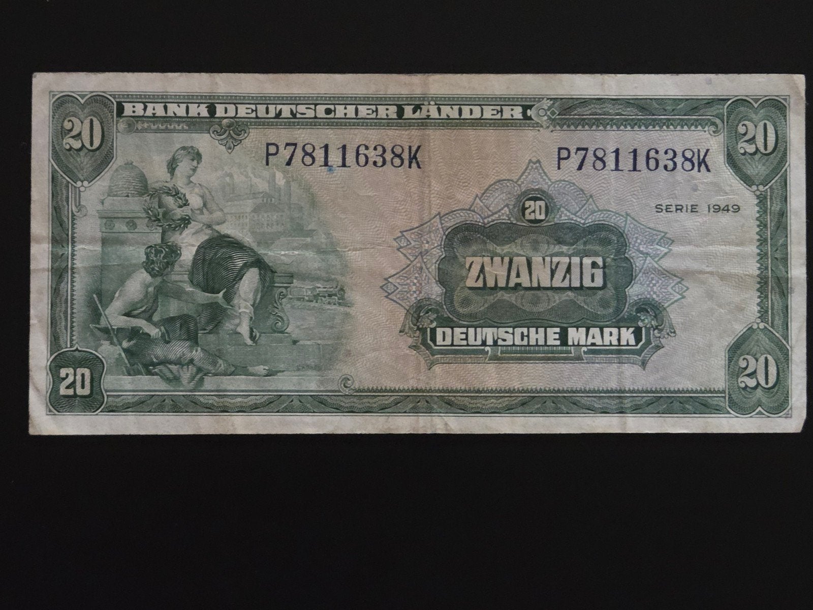 Germany 20 mark 1949 VF, Ophalen of Verzenden, Duitsland