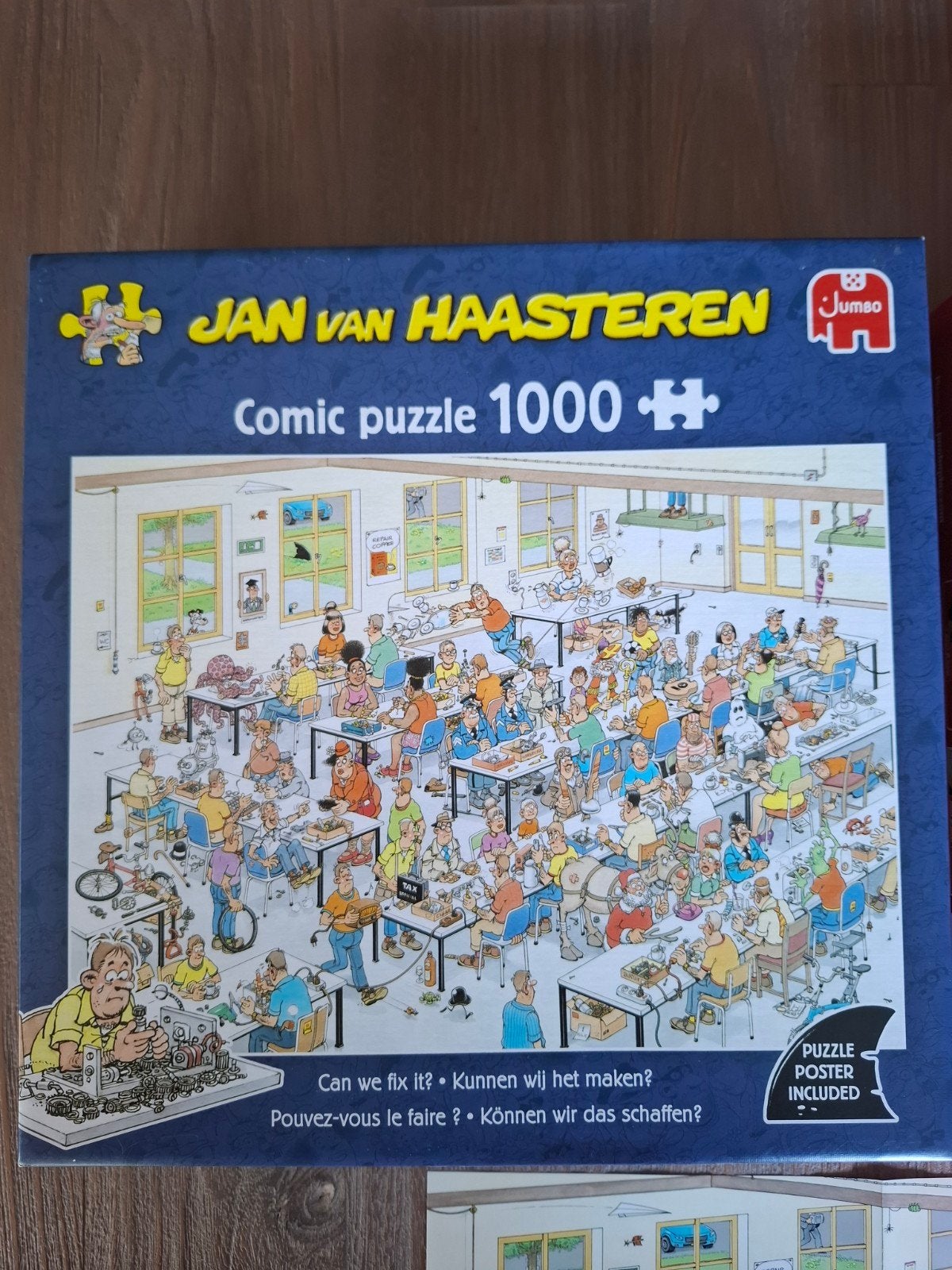 Jan van Haasteren Comic Puzzel 1000 stukjes - Can we fix it?, Ophalen of Verzenden, 500 t/m 1500 stukjes, Zo goed als nieuw, Legpuzzel