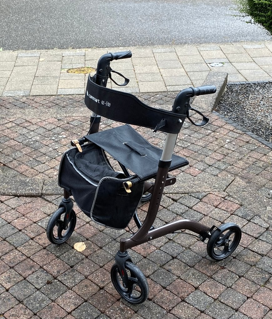 rollator (inklapbaar) CAREMART EZ-LITE BRUIN METALLIC, Diversen, Rollators, Ophalen, Opvouwbaar, Gebruikt
