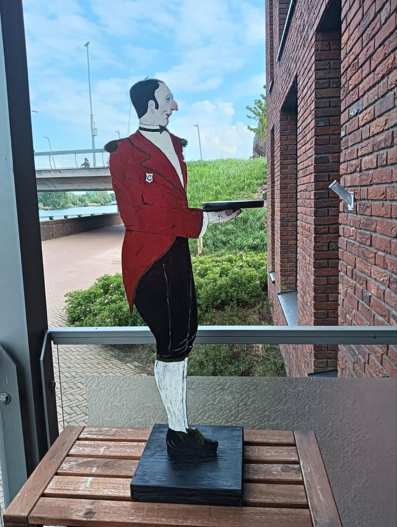 Oude houten butler 88 cm hoog, Antiek en Kunst, Ophalen