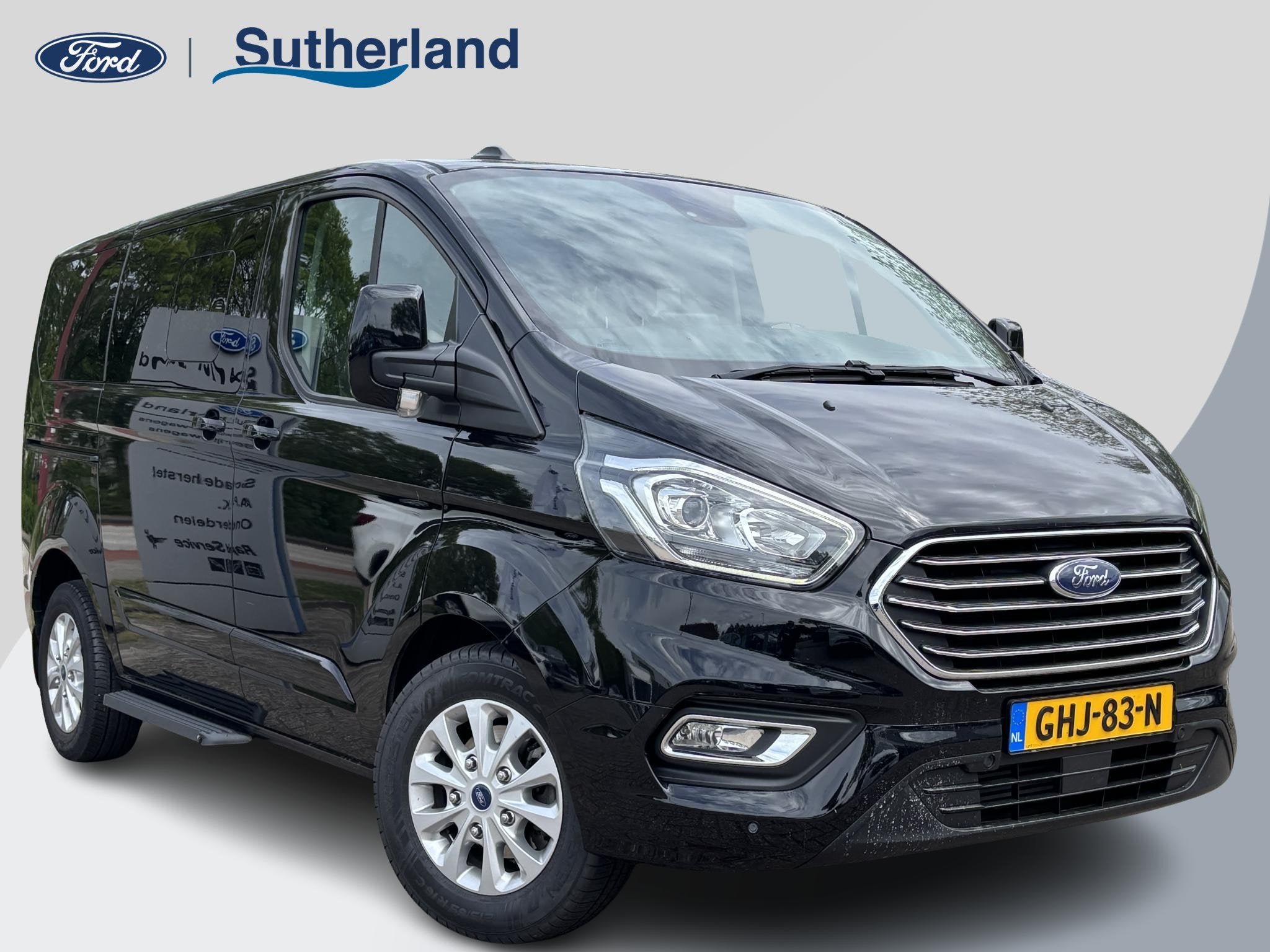 Ford Transit Custom Tourneo 320 1.0 EcoBoost L1H1 PHEV Titan, Auto's, Gebruikt, Overige carrosserieën, Zwart, Plug-in hybride