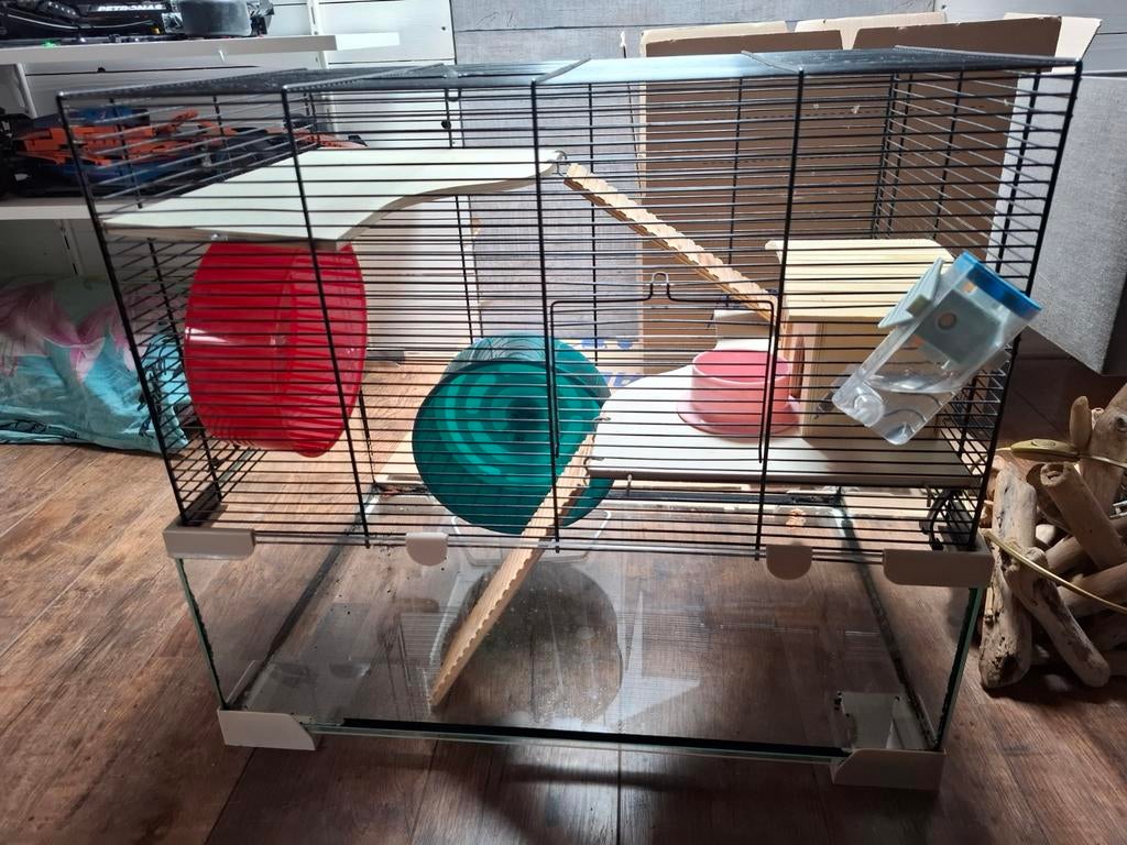 Hamster kooi., Minder dan 60 cm, Kooi, Gebruikt, Minder dan 75 cm