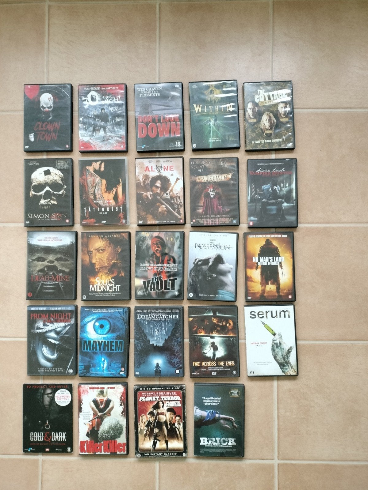 24 Horror DVD's Collectie - Nederlands Ondertiteld, Vanaf 16 jaar, Ophalen of Verzenden, Zo goed als nieuw