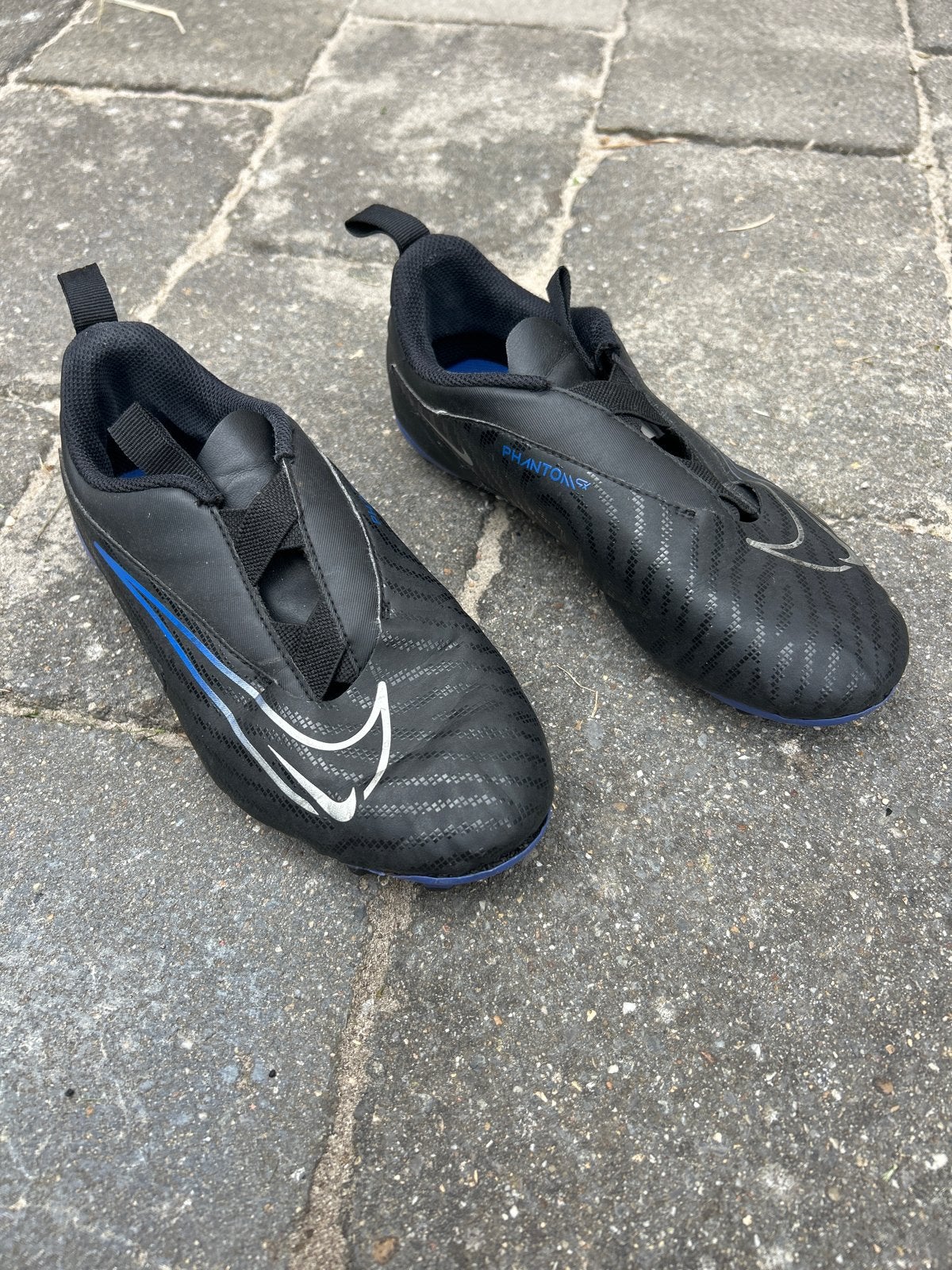 Nike Phantom GT voetbalschoenen - Zwart/Blauw maat 36, Ophalen, Gebruikt, Schoenen