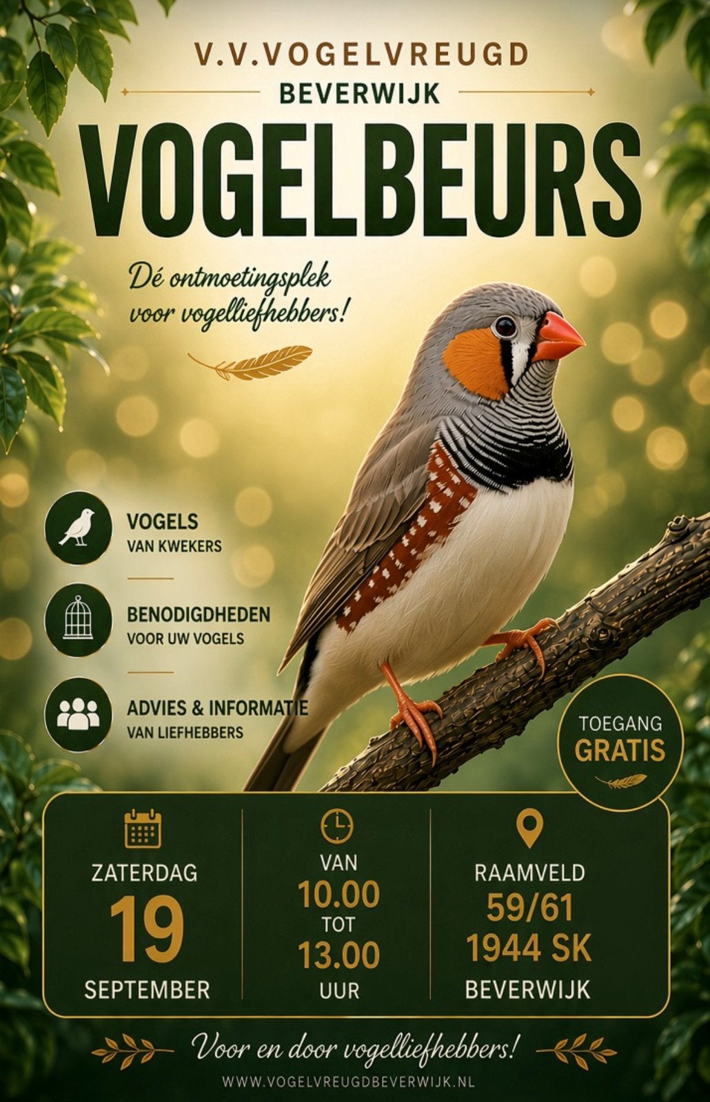 Vogelbeurs Vogelvereniging Vogelvreugd Beverwijk, Dieren en Toebehoren, Meerdere dieren