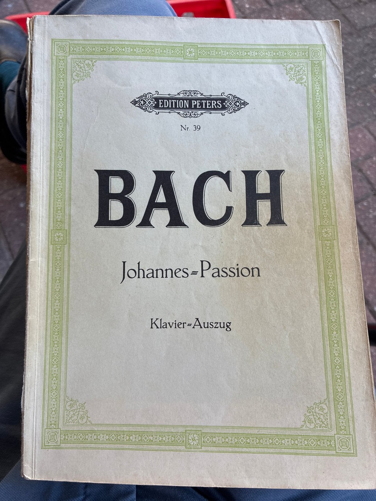 Bach Johannes-Passion - Klavier-Auszug (Edition Peters), Muziek en Instrumenten, Bladmuziek, Gebruikt, Klassiek, Ophalen of Verzenden