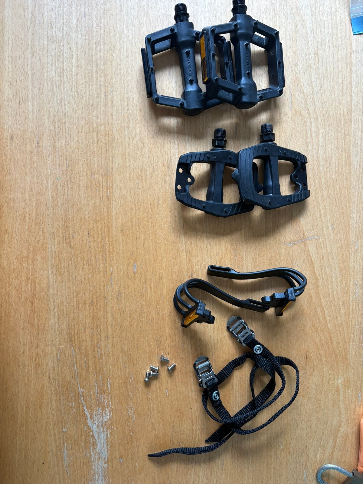 Fietspedalen met toeclips, Ophalen of Verzenden, Zo goed als nieuw, Crankstel of Pedalen