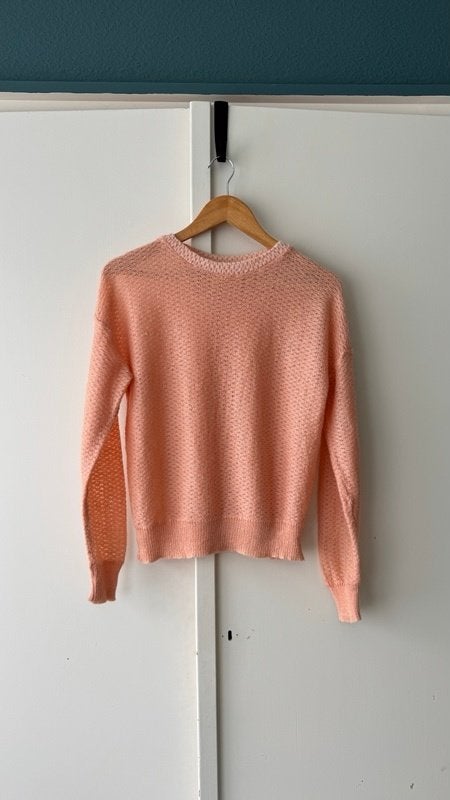 Vintage mohair wol trui 36 - 40 perzik roze zacht romantisch, Kleding | Dames, Ophalen of Verzenden, Zo goed als nieuw, Vintage