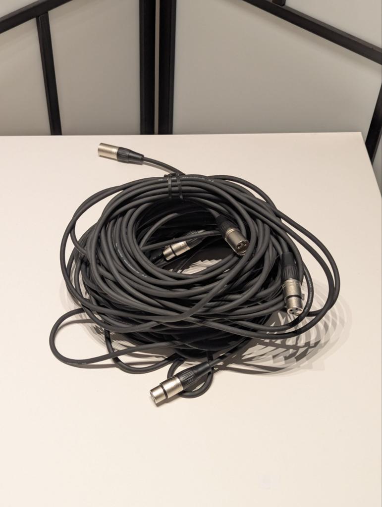 4x XLR kabels 10 meter, Ophalen of Verzenden
