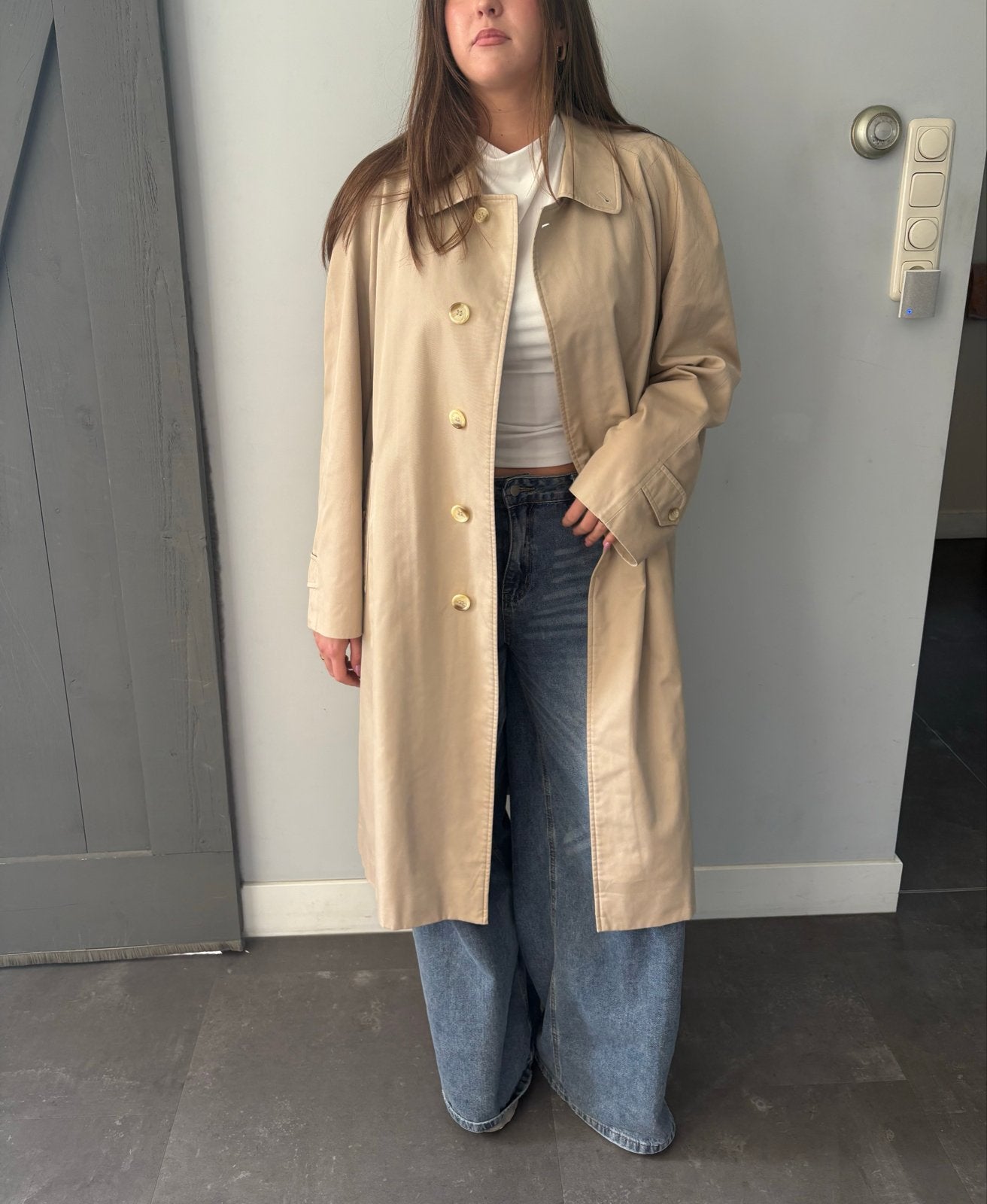 Burberry's London trenchcoat beige maat 54, Ophalen of Verzenden, Zo goed als nieuw, Maat 46/48 (XL) of groter, Beige