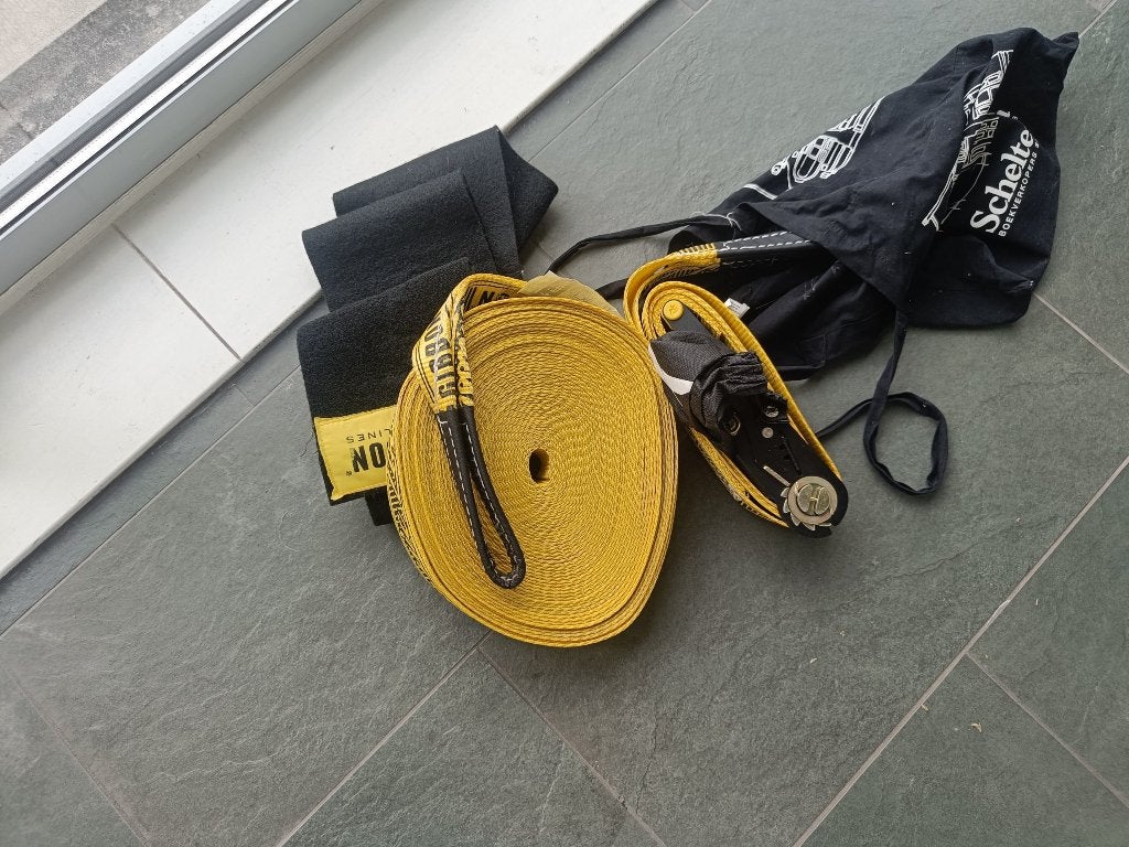 Gibbon Classic Line Slackline Set, Ophalen of Verzenden, Gebruikt, Klimsport-accessoire