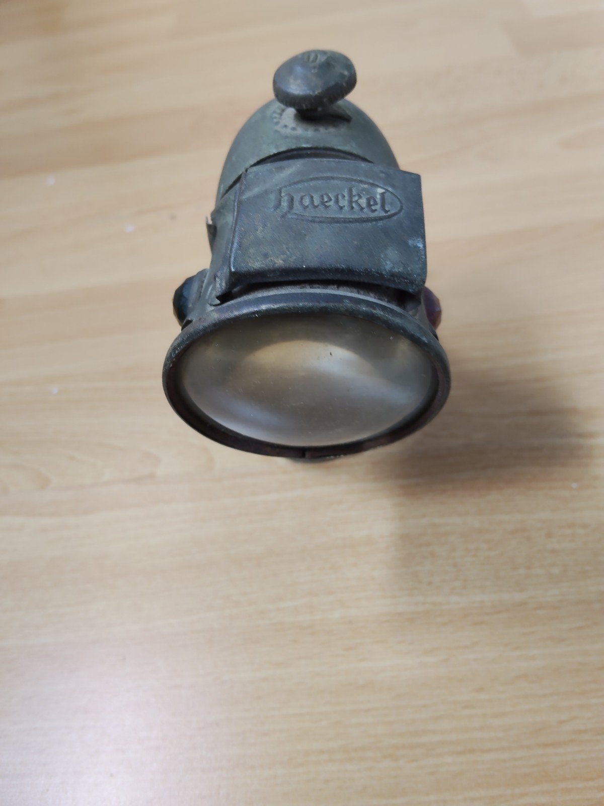 Vintage Haeckel mijnlamp - Antieke karbidlamp, Ophalen of Verzenden