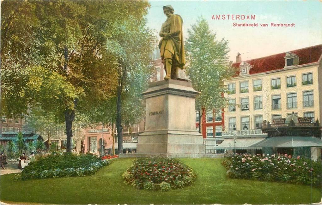 381-458-033 Amsterdam Standbeeld van Rembrandt, Verzenden, Voor 1920, Noord-Holland