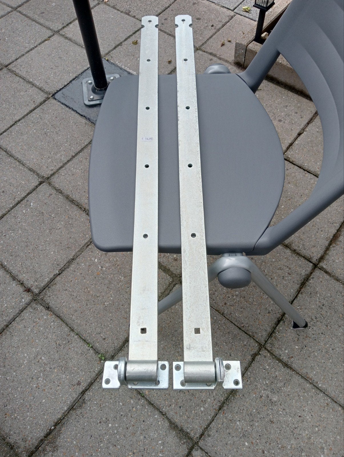 Nieuwe verzinkte scharnieren, set van 2 lente 90 CM compleet, Ophalen of Verzenden, Nieuw, Overige materialen, Scharnier