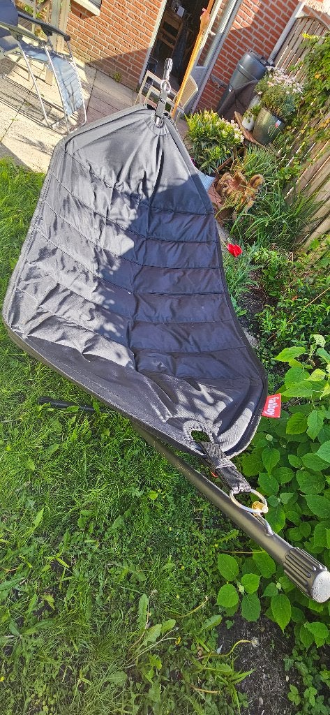 Fatboy hangmat 2 persoons/zwart, Inklapbaar, Meerpersoons, Ophalen of Verzenden, Zo goed als nieuw