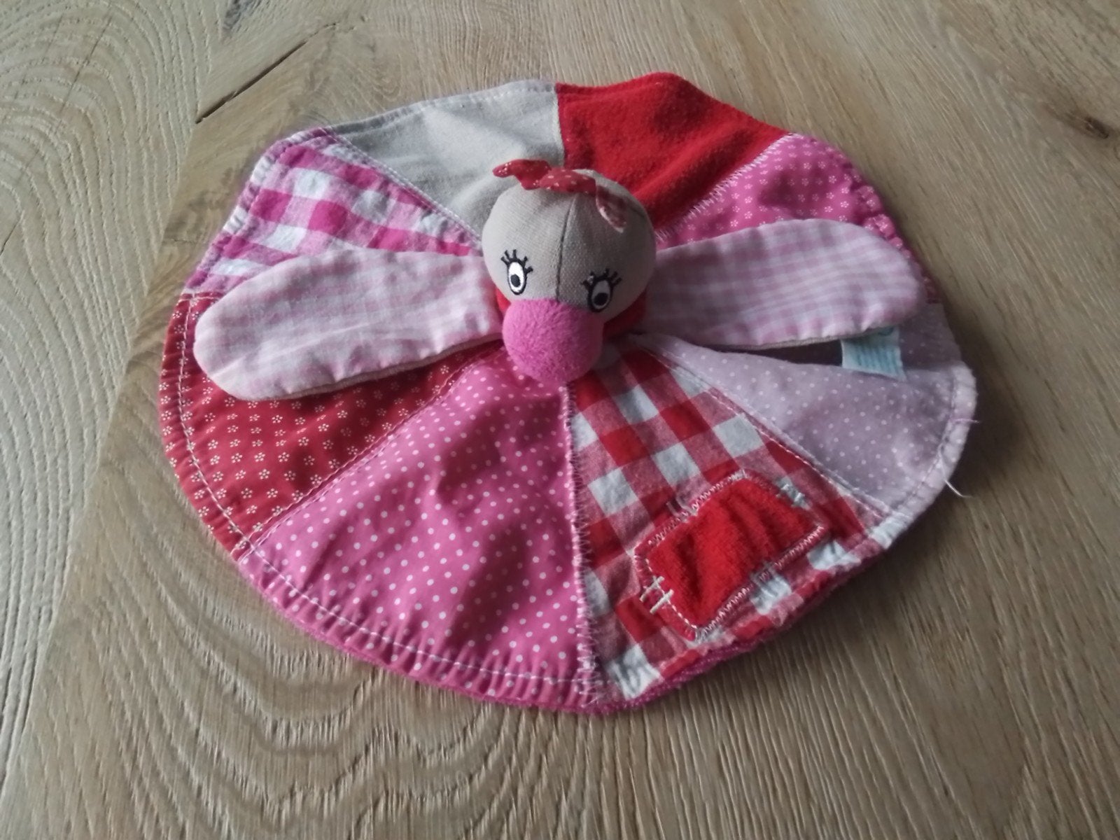 Lief roze knuffeldoekje vogel, Ophalen of Verzenden, Zo goed als nieuw