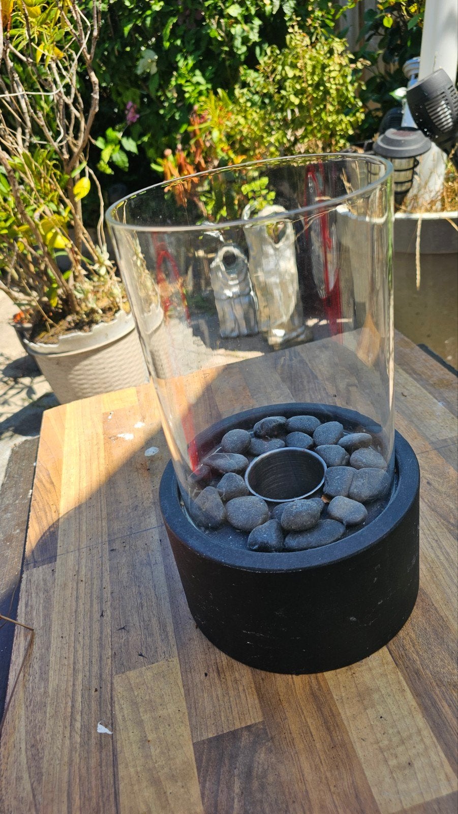Stijlvol windlicht voor tuin of terras, Ophalen of Verzenden, Gebruikt