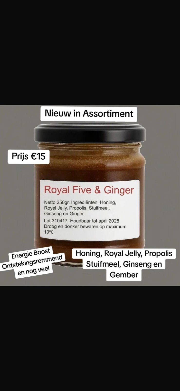 Honing , royal jelly, Ophalen of Verzenden