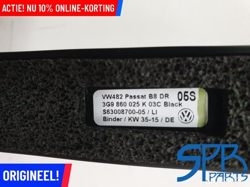 PASSAT B8 VARIANT Dakrail links zwart 3G9860025K DAKDRAGER, Volkswagen, Nieuw, Ophalen of Verzenden, Volkswagen