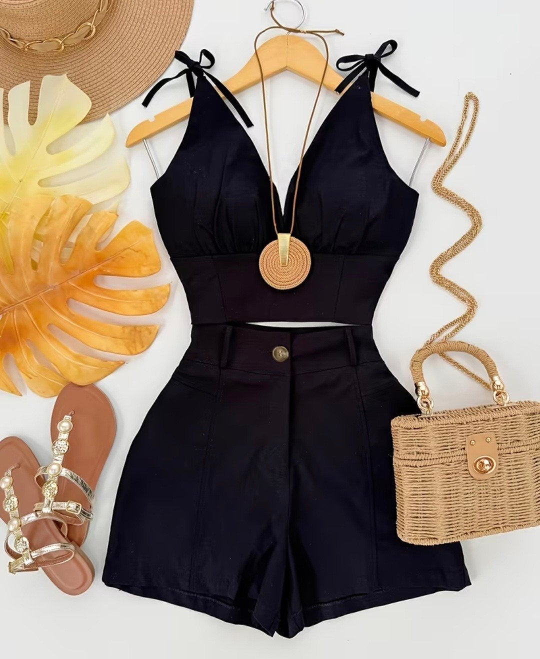 Nieuw! Zwarte 2-delige zomerset van Shein, maat S, Kleding | Dames, Shein, Ophalen of Verzenden, Nieuw