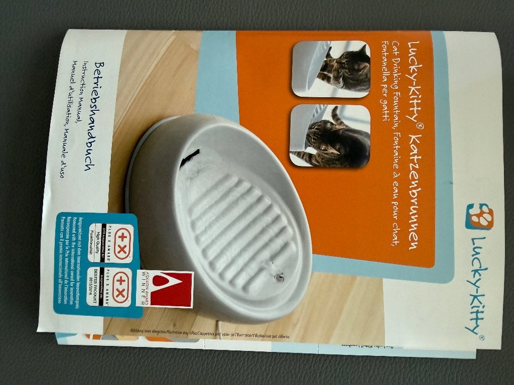 Lucky-Kitty keramische drinkfontein, kat, wit,1,5 liter, Ophalen of Verzenden, Ergonomisch, Zo goed als nieuw