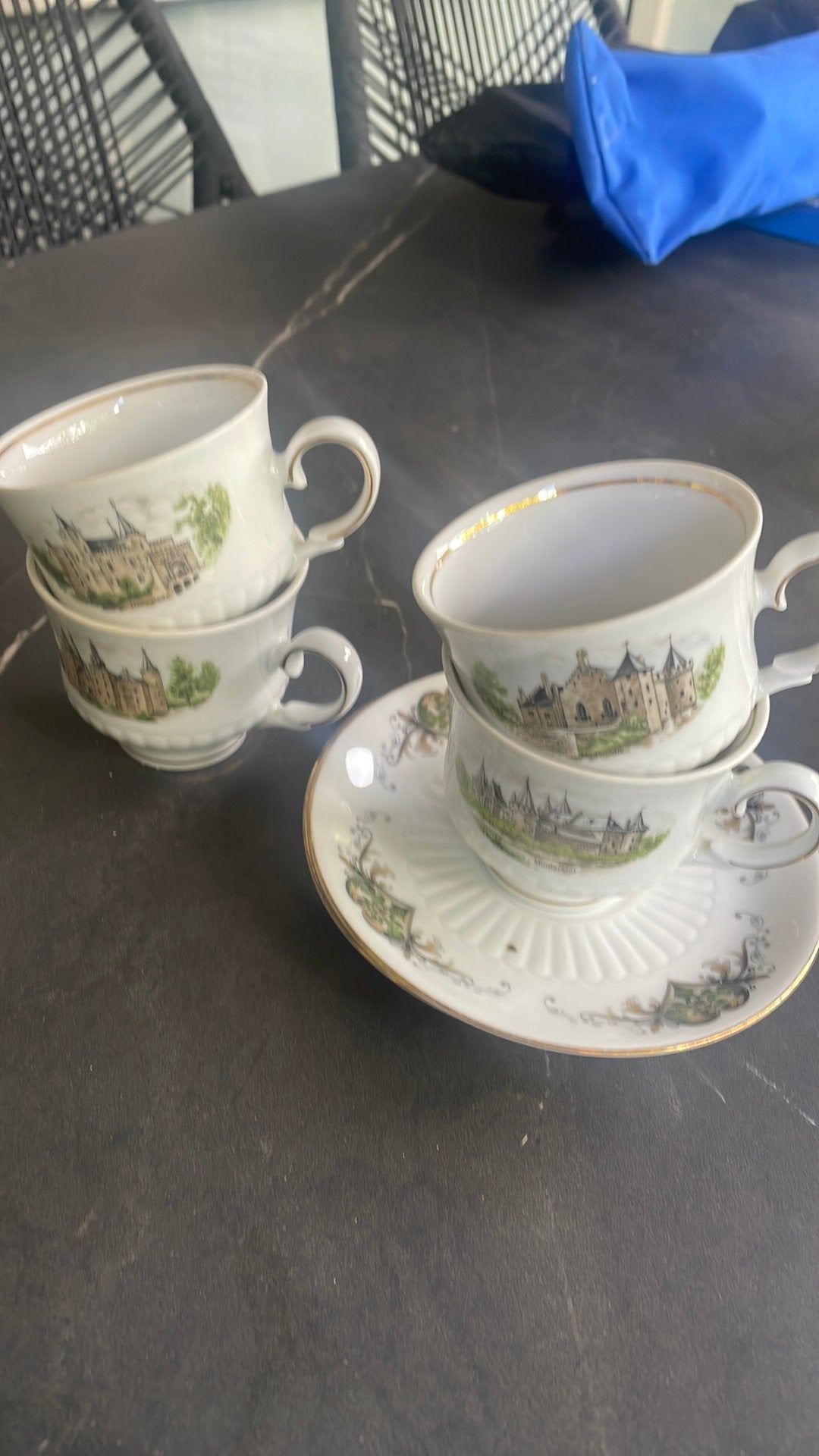 Set Bavaria Original Dutch Castles kopjes en schotels, Ophalen of Verzenden