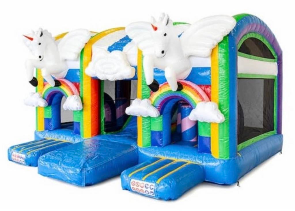 Unicorn springkussen huren Amsterdam Amstelveen Badhoevedorp, Hobby en Vrije tijd, Feestartikelen | Verhuur, Zo goed als nieuw