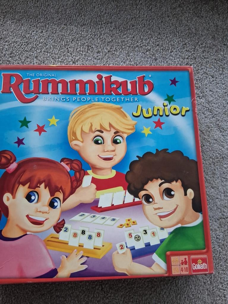 Rummikub Junior - Het leuke cijferspel voor kinderen, Drie of vier spelers, Ophalen of Verzenden, Zo goed als nieuw, Goliath