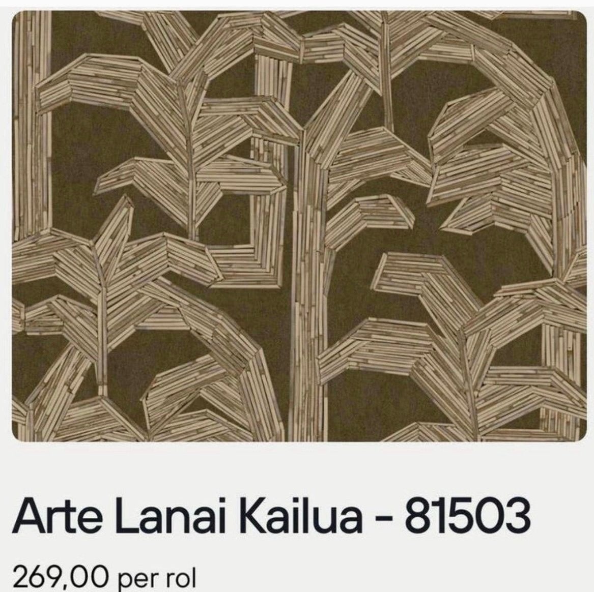 Arte Lanai Kailua - 81503 behang - 3 rollen (prijs per rol), Ophalen of Verzenden, Bruin