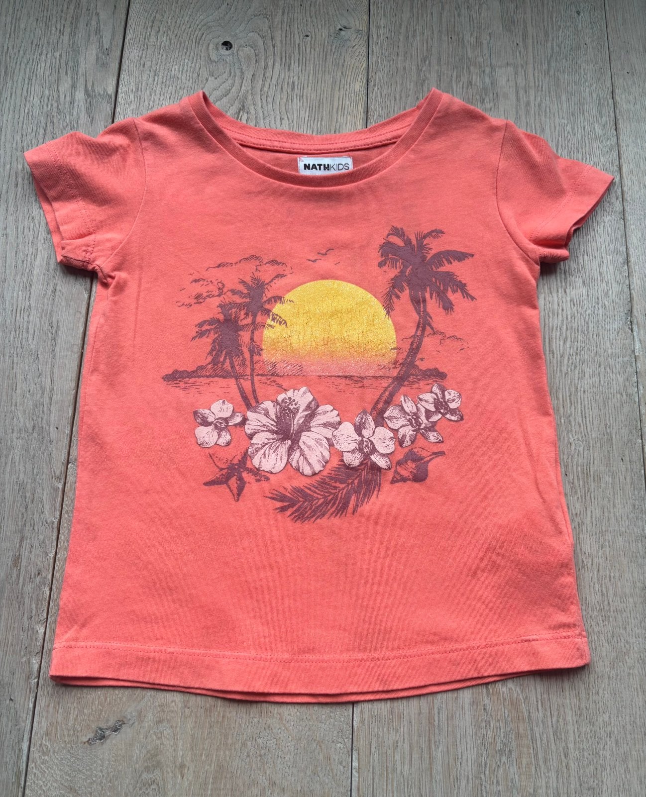 Nath kids by Tuc Tuc shirtje maat 98 oranje, Ophalen of Verzenden, Zo goed als nieuw, Meisje, Shirt of Longsleeve