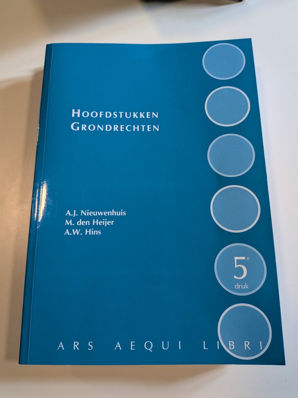 Hoofdstukken Grondrechten - 5e druk - A.J. Nieuwenhuis, HBO, Zo goed als nieuw, Gamma, Ophalen