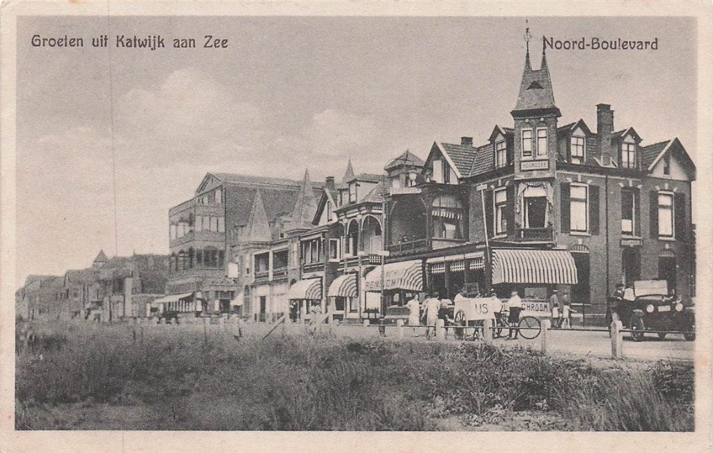 703-448-005 Groeten uit Katwijk aan Zee Noord-Boulevard, Verzamelen, Ansichtkaarten | Nederland, Verzenden, Voor 1920, Zuid-Holland