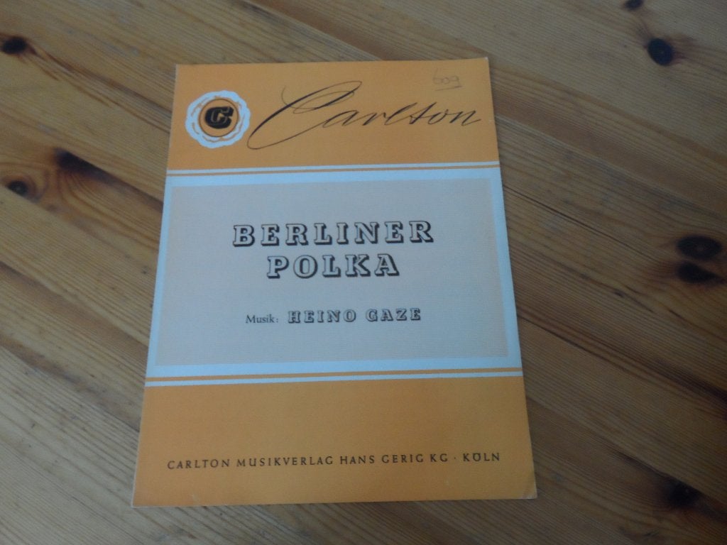Berliner polka / schon war'n die tage der rosen - heino gaze, Accordeon, Gebruikt, Ophalen of Verzenden, Artiest of Componist