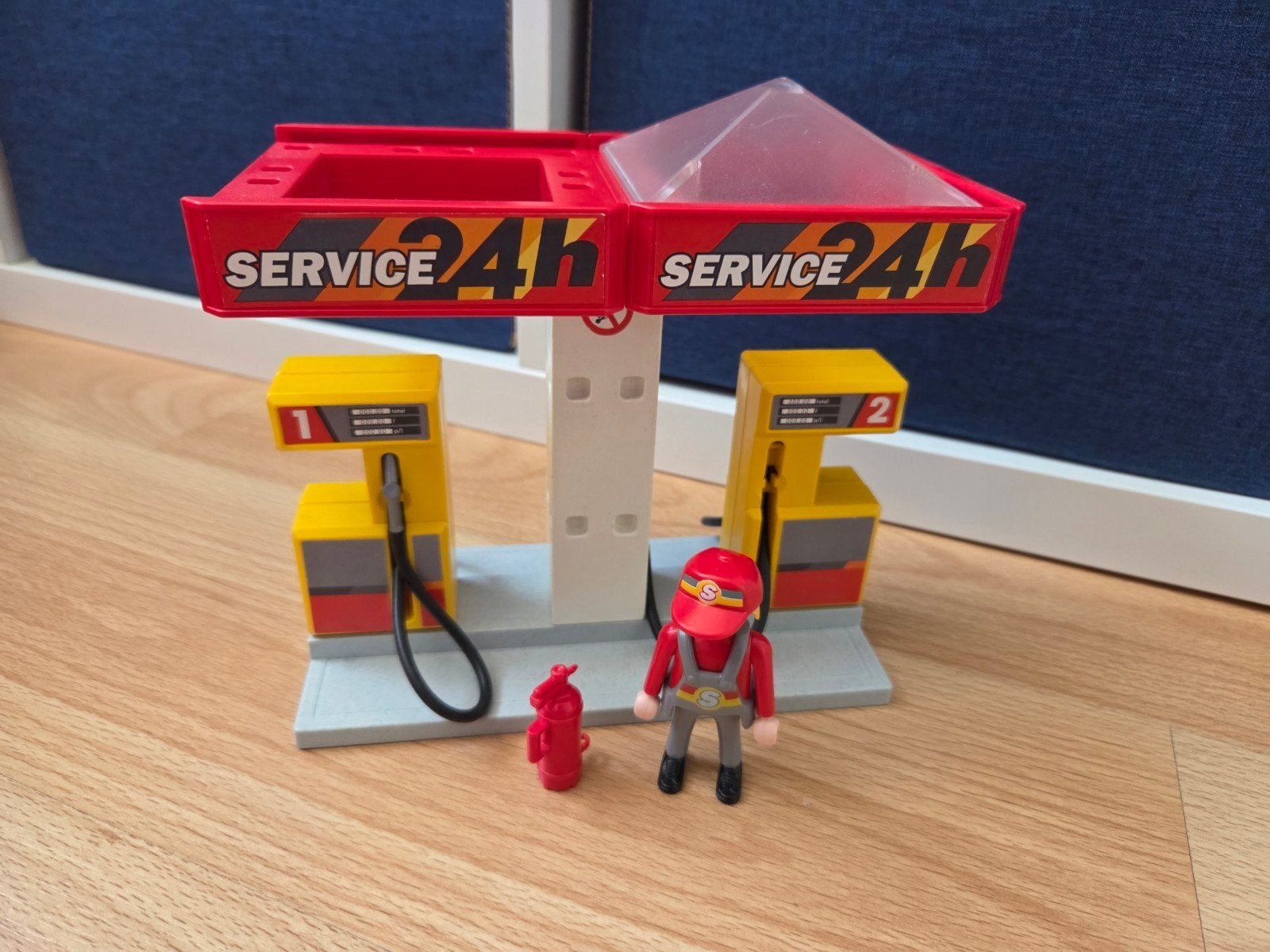 Playmobil tankstation - niet compleet, Ophalen of Verzenden, Gebruikt, Losse onderdelen, Gebouw