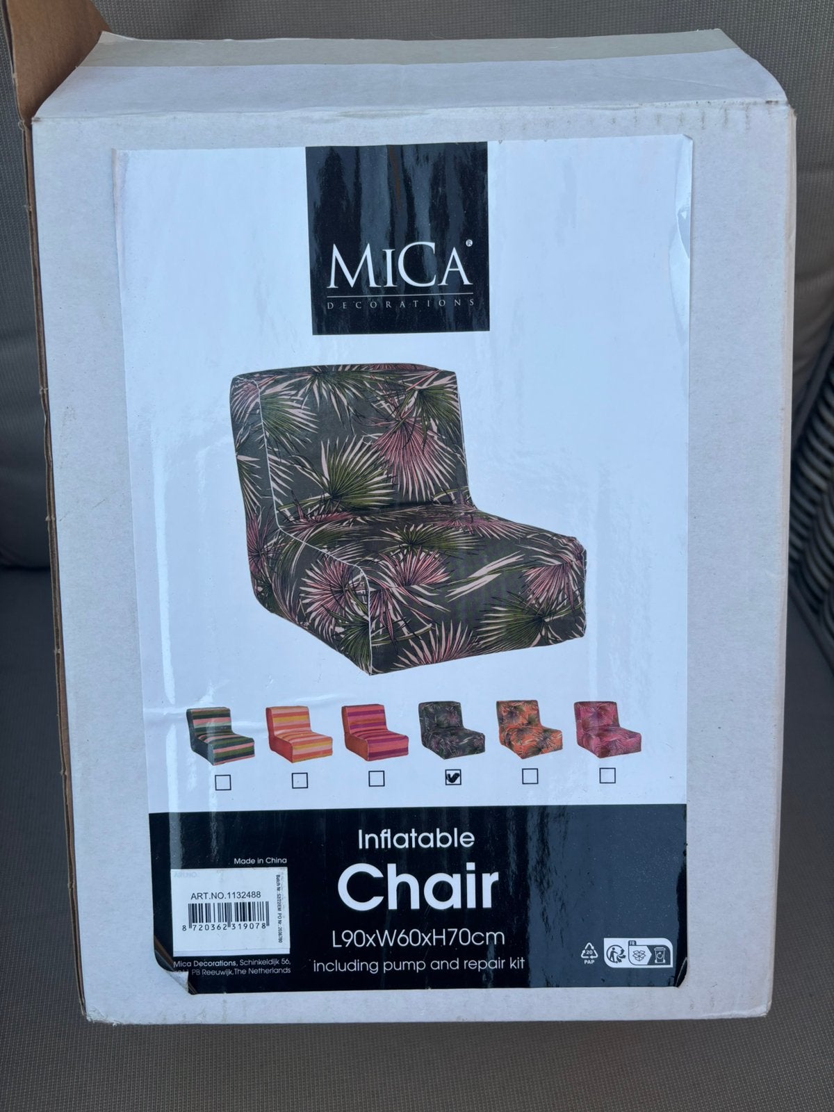 2 opblaasbare lounge stoelen merk mica, Ophalen of Verzenden, Nieuw