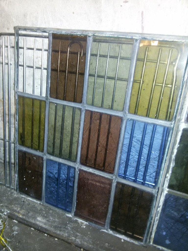 antieke losse ruitjes voor glas in lood, 125 jaar oud, Doe-het-zelf en Verbouw, Glas en Ramen, Ophalen, Gebruikt, Minder dan 80 cm