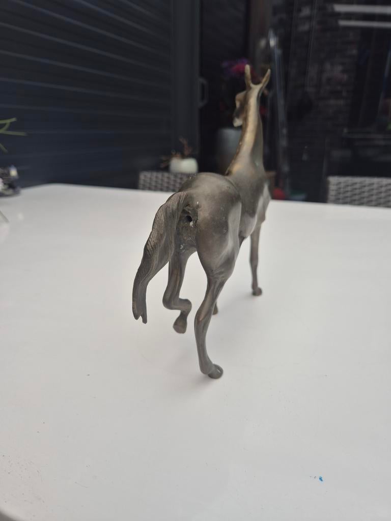 Zwaar bronzen paard beeld, Ophalen of Verzenden
