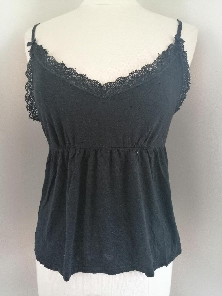 H&M pyjama singlet zwart maat L, H&M, Ophalen of Verzenden, Zo goed als nieuw, Maat 38/40 (M)