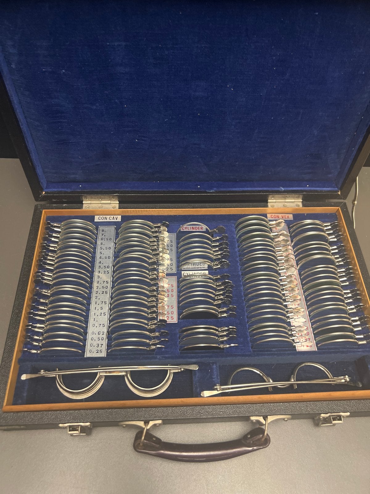 Antieke Optometrist Proefbril Set - Compleet in Koffer, Ophalen
