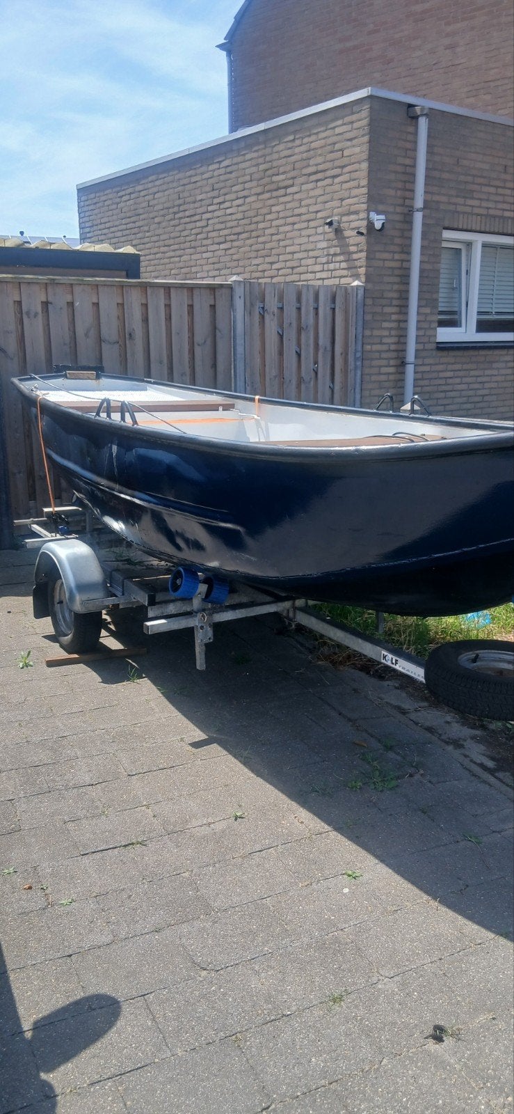 stalen vlet met trailer, Ophalen of Verzenden, Minder dan 180 cm, Palen