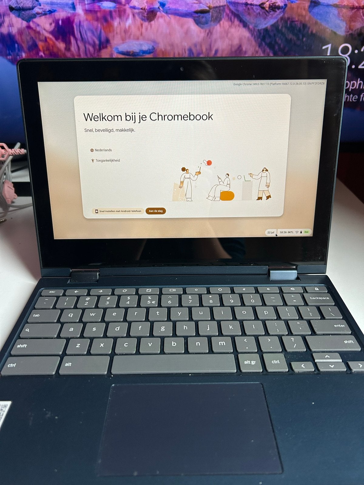Lenovo Chromebook Ideapad FLEX 3 CB11IGL05 2-in-1 Touchscree, Gebruikt, 2 tot 3 Ghz, Qwerty, 11 inch