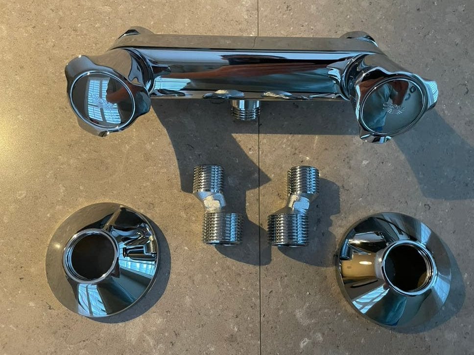 Grohe douchekraan met onderaansluiting chroom, Ophalen, Nieuw, Chroom, Douche