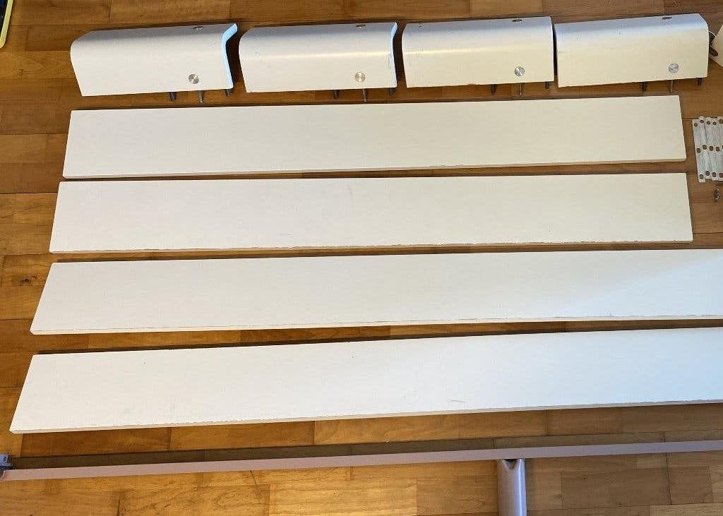 Auping auronde tweepersoons bedframe 160x200x34 cm, Ophalen, Gebruikt, Wit, Tweepersoons