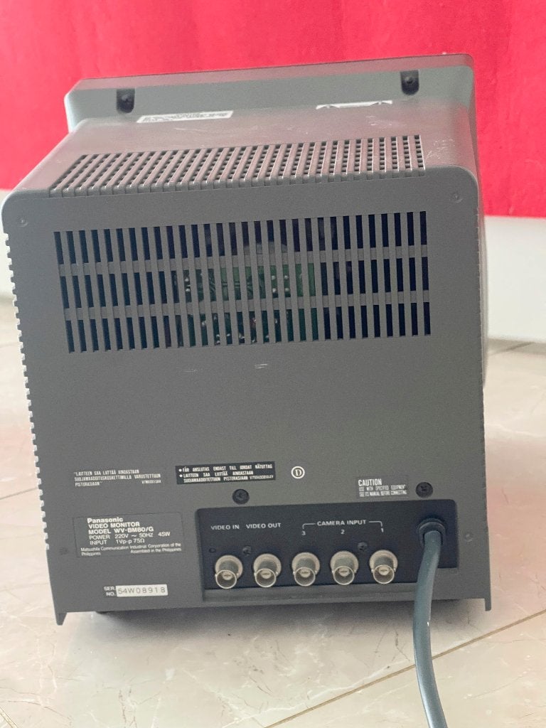 PANASONIC WV-BM80 9-inch Vintage zwart-wit CRT monitor, Computers en Software, N, Ophalen of Verzenden, Onbekend, 60 Hz of minder