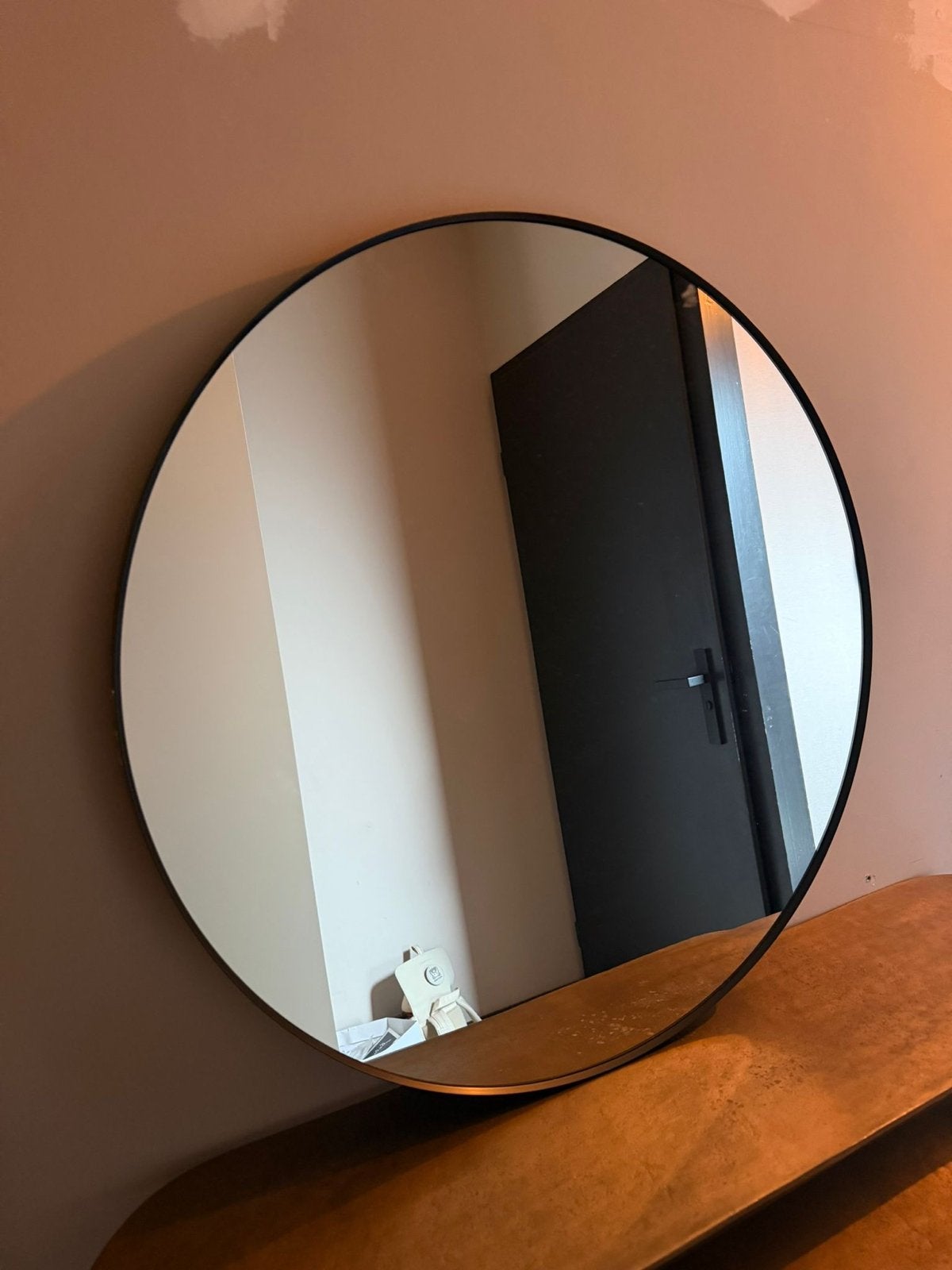 IKEA Spiegel - Rond - 80 cm - Stijlvol en Modern, Ophalen, Gebruikt, Rond, 75 tot 100 cm