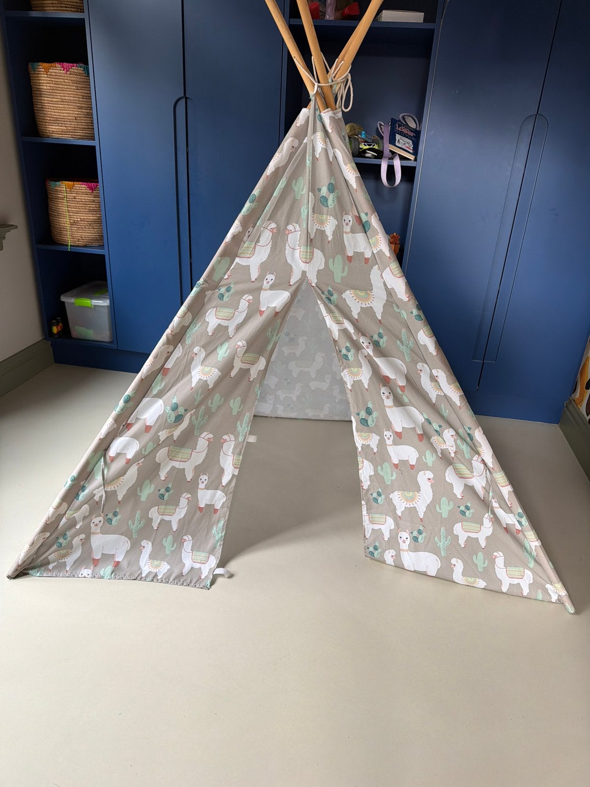 Leuke kinder tipi tent met lama print, Ophalen, Gebruikt